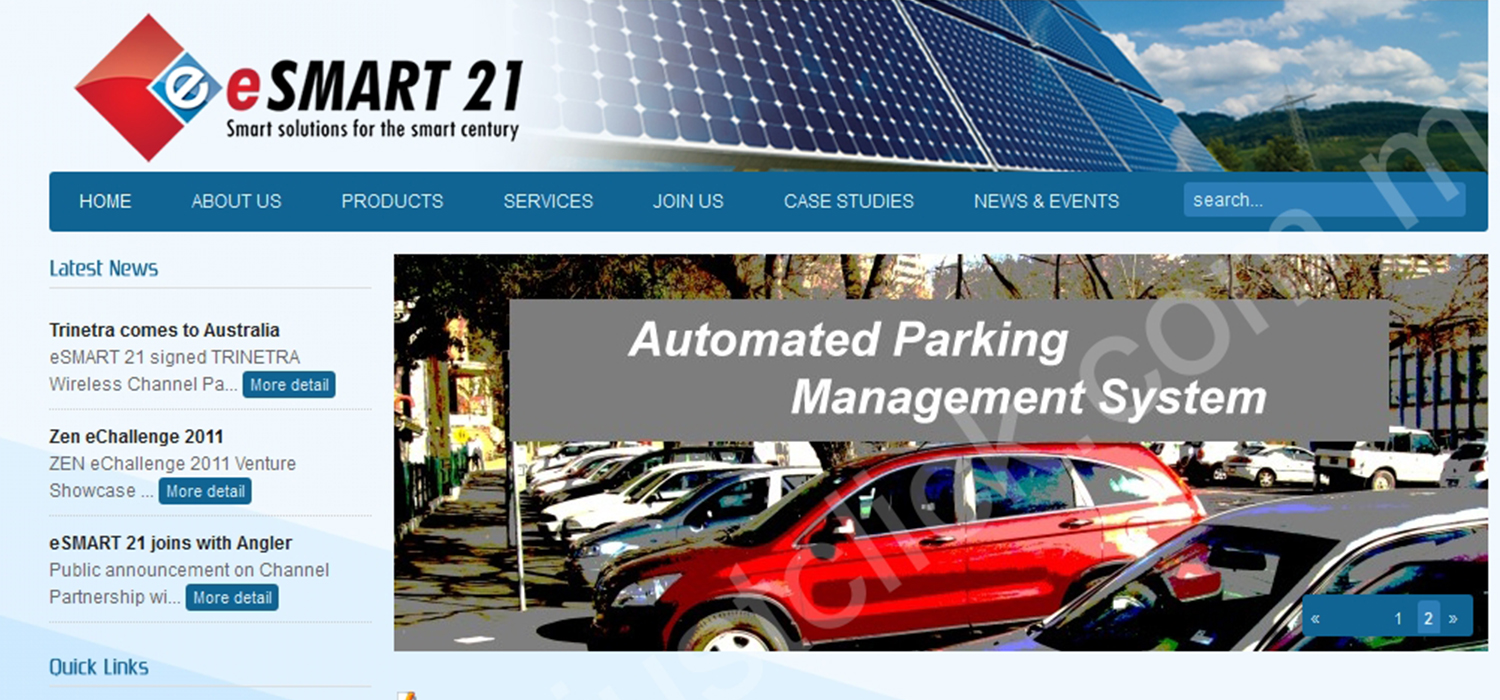 eSmart21 website portfolio preview