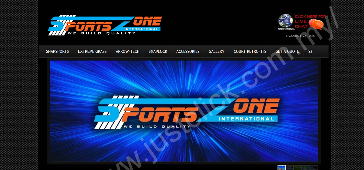 Sports Zone International website portfolio preview