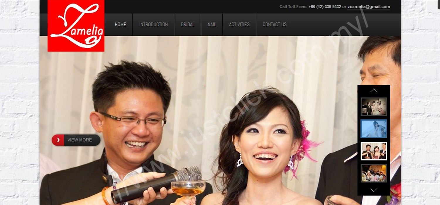 ZoaMelia website portfolio preview